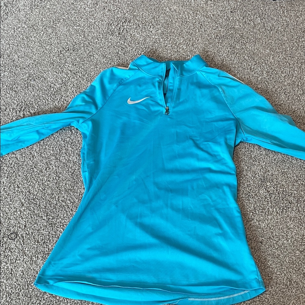 Nike Turquoise Quarter-Zip Top